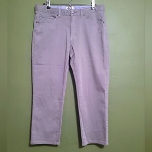 Peter Millar Classic Fit 5-Pocket Pants – Men’s 34 x 25, Light Gray